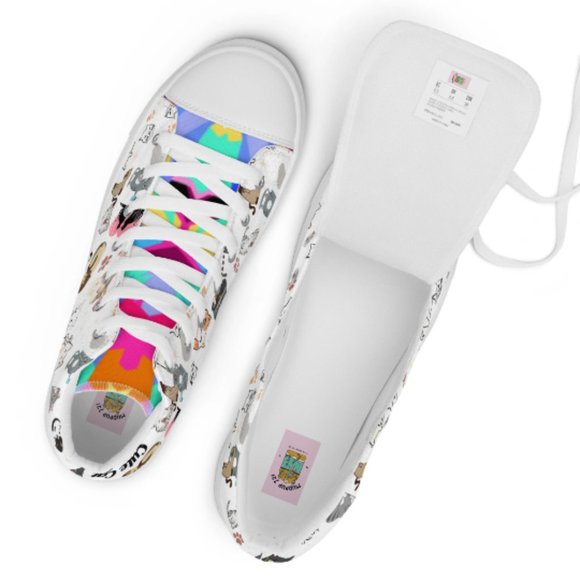 MUDPUP Rainbow Cat Converse Style Beach Shoes for Surfer Girl - Picture 2 of 5